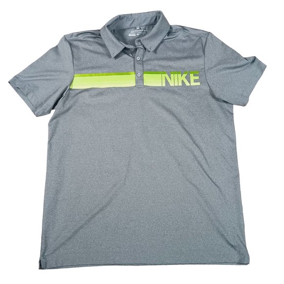 Nike Other - NIKE GOLF MENS GRAY/GREEN SPORT POLO SHIRT SIZE LARGE